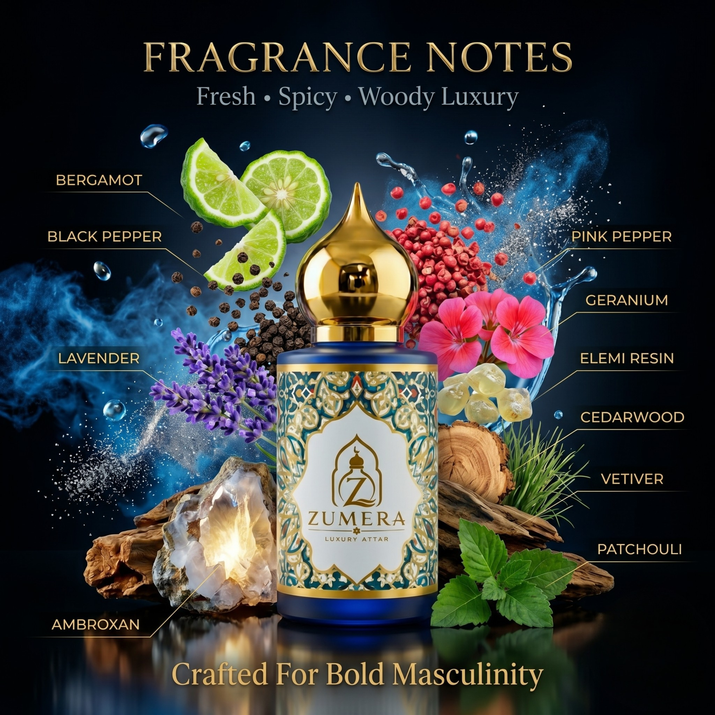 Zumera Sauvage Noir Inspired Attar