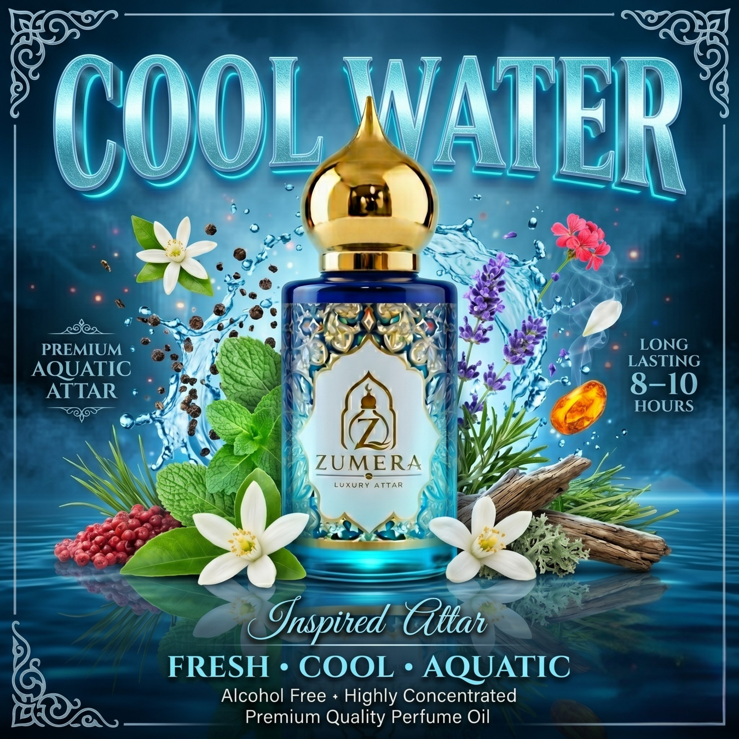 Zumera Cool Water Inspired Attar