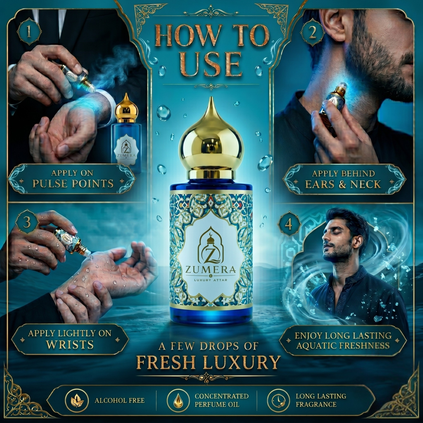 Zumera Cool Water Inspired Attar