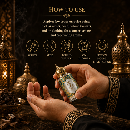 Zumera Original Kasturi Attar | 10ML + 10ML | 72 Hours Long Lasting