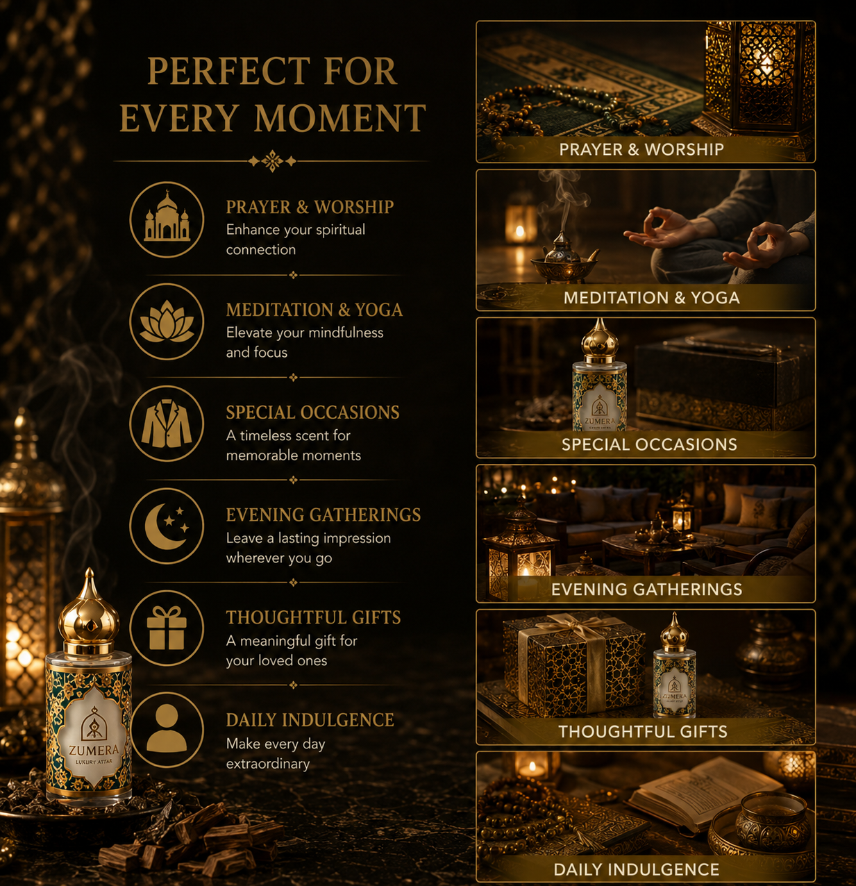 Zumera Original Kasturi Attar | 10ML + 10ML | 72 Hours Long Lasting