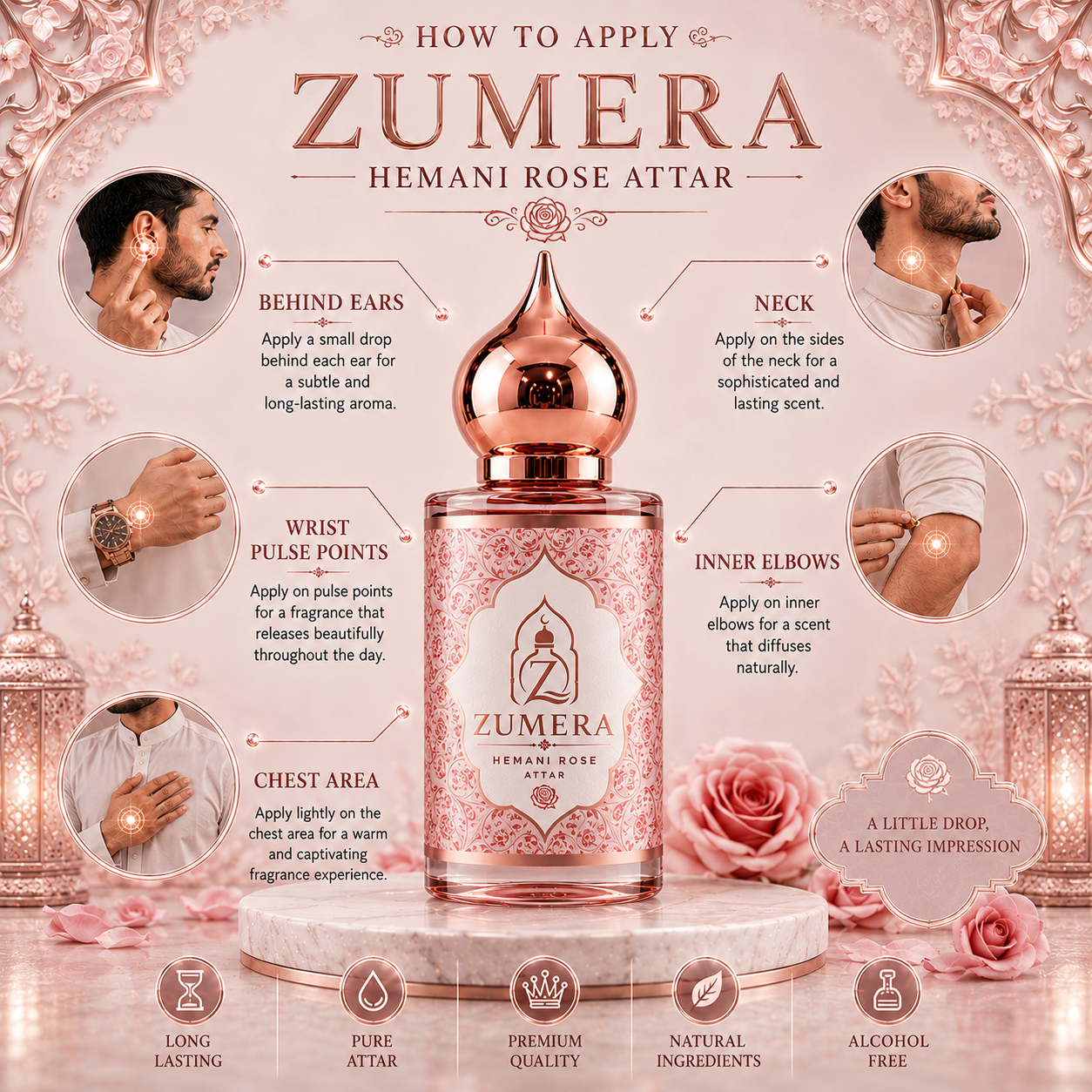 Zumera Hemani Rose Attar